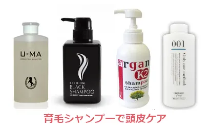 育毛シャンプーで頭皮ケア